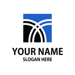 abstract real road logo design