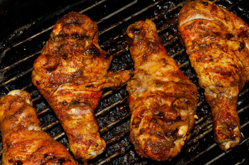 grilled chicken on the grill