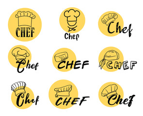 Illustration vector design of Master Chef logo. Menu design for cafe and restaurant. Vector EPS 10.