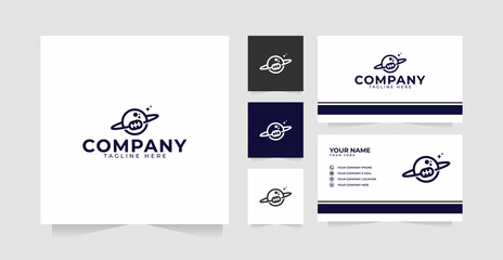 Planet Podcast Logo design inspiration and business card