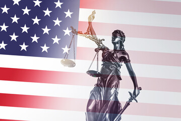 Legal concept with lady justice statue