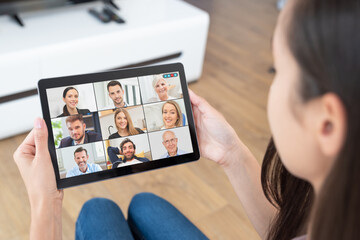 Video conference with multiple employees