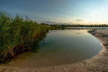 Fototapeta na wymiar lake and reeds