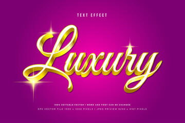 Luxury 3d text effect on purple background