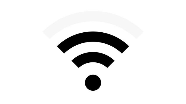 wifi icon sign. remote internet access. WIFI wireless internet set. wireless internet signal. Wireless and wifi icon  4k video