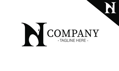 Letter N Eagle Logo Design Vector