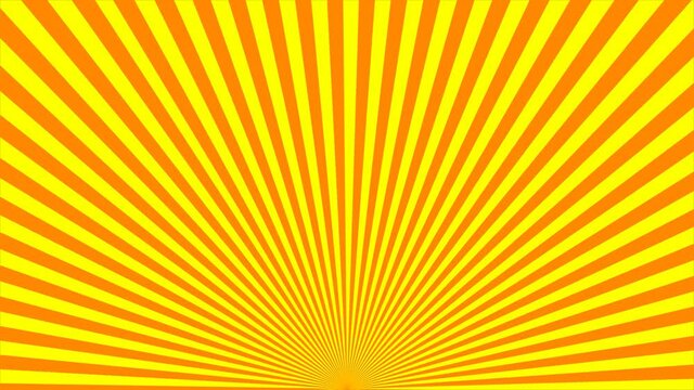 background with sun rays. radial rising sun burst loop. geometric art and comic style background animated 4k