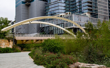 The beautiful Butterfly Bridge in downtown Austin, Texas