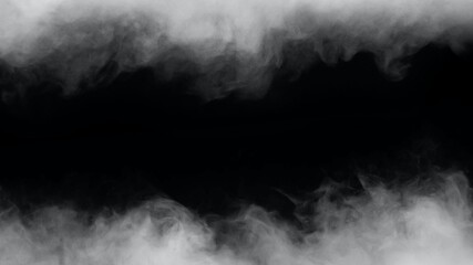 White smoke or fog isolated on black background. © ธนพล สินสร้าง