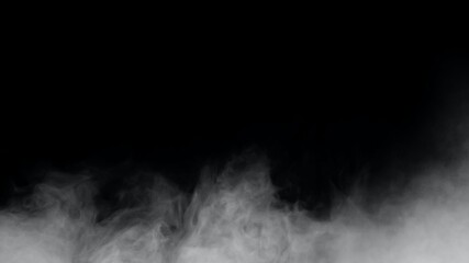 Obraz na płótnie Canvas White smoke or fog isolated on black background.