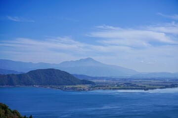 展望台から見た伊吹山の遠景＠滋賀