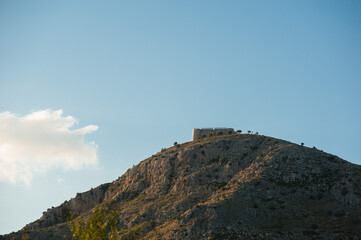 Fototapeta na wymiar View of Montgri Castle in the Costa Brava region of Spain