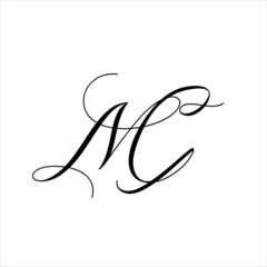 Stylish and modern template initial design logo