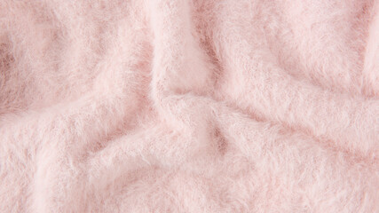 plicated pink texture faux fur fiber blanket rug
