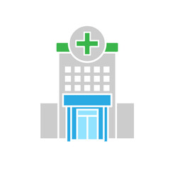 Hospital icon design template vector isolated illustration