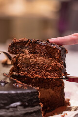 chocolate cake on a plate