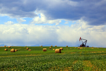 Oil Gas Petroleum Industry Pumpjack Alberta Canada