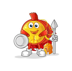 yoyo spartan character. cartoon mascot vector