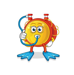 yoyo diver cartoon. cartoon mascot vector