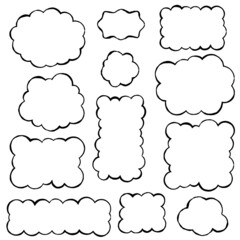 Speech bubble, speech balloon, flame,chat bubble flat line vector icon	
