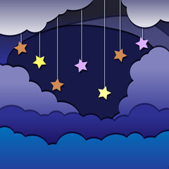 paper postcard night