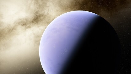 Planets and galaxy, science fiction wallpaper 3d illustration