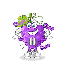 grape applause illustration. character vector
