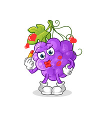 grape make up mascot. cartoon vector