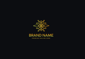 Obraz premium Monogram Luxury Logo Template, Logo Luxury, Logo Gold classic, Icon Logo Gold luxury, Branding