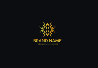 Monogram Luxury Logo Template, Logo Luxury, Logo Gold classic, Icon Logo Gold luxury, Branding