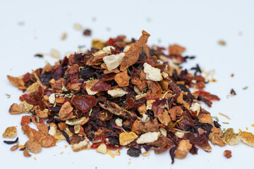 dried tea plants  isolated ,