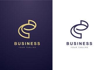Initial Letter E Logo For Business or Media Company.