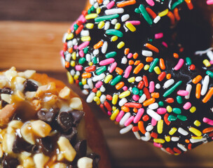 Fototapeta na wymiar Donuts close up