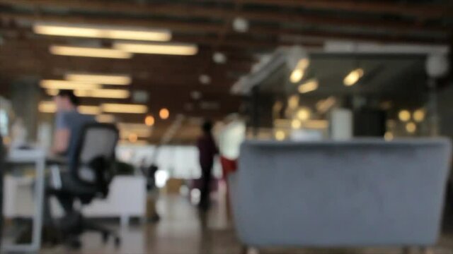 Blurred shot  of modern business office  job place background, work or labor concept of a corporate workplace