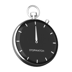 3d render stopwatch icon isolated. useful for sport illustration design.
