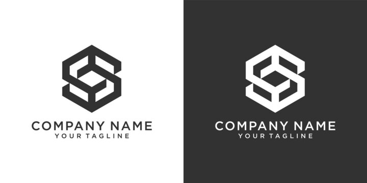 SS or S initial letter logo design vector.
