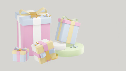 Obraz premium Set of gifts box. Collection realistic vector gift presents. Christmas gifts.
