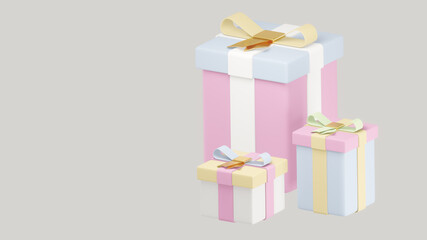 Set of gifts box. Collection realistic vector gift presents. Christmas gifts.