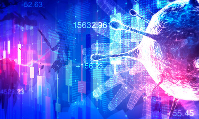 Obraz premium Business stock chart growth direction