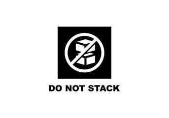 Do not stack simple flat icon vector illustration