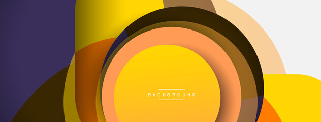 Circle and round shapes abstract background. Vector illustration for wallpaper banner background or landing page