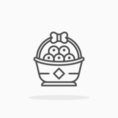 Tangerine icon. Editable Stroke and pixel perfect. Outline style. Vector illustration. Enjoy this icon for your project.