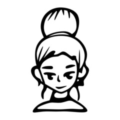 person style of avatar hand drawn illustration