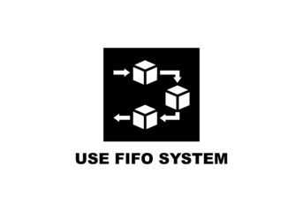 Use fifo system simple flat icon vector illustration