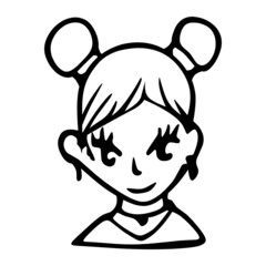 Obraz premium person style of avatar hand drawn illustration