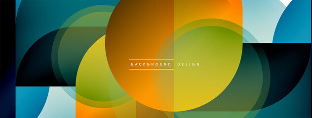 Creative geometric wallpaper. Minimal circle triangle and square line abstract background. Vector illustration for wallpaper banner background or landing page