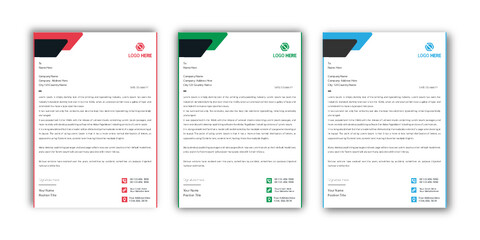 Creative Minimal Modern and Clean Business Letterhead Design Template A4 Size