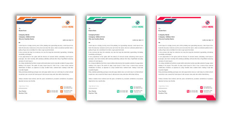 Creative Minimal Modern and Clean Business Letterhead Design Template A4 Size