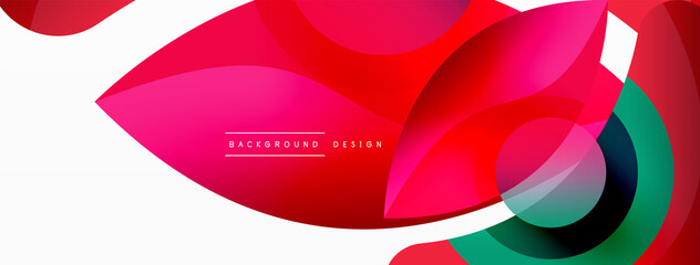 Creative geometric wallpaper. Minimal abstract background. Circle wave and round shapes composition vector illustration for wallpaper banner background or landing page