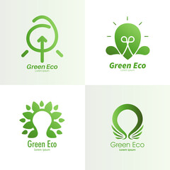 attractive eco green logo EPS